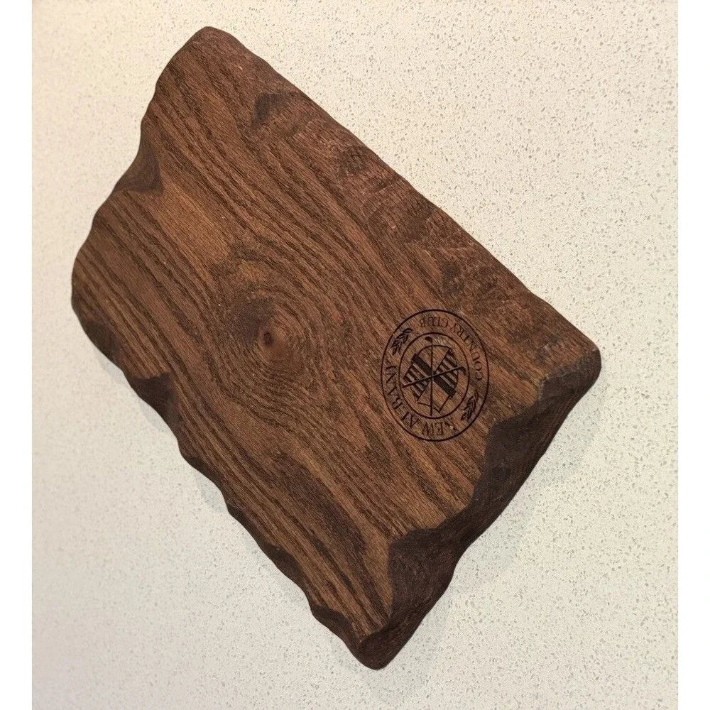 Handmade Oak Custom Engraved (cheese) Cutting Board New Albany Club Stamp